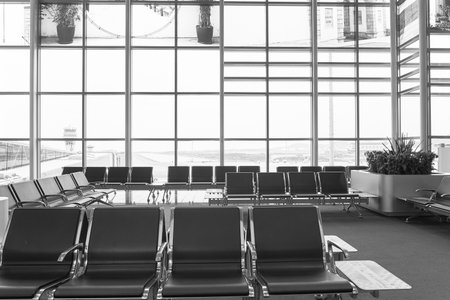 MACAO, CHINA - CIRCA FEBRUARY, 2016: inside Macau International Airport Terminal.のeditorial素材