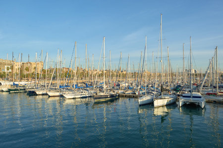 BARCELONA, SPAIN - NOVEMBER 20, 2015: Barcelona urban landscape in the morning. Barcelona is the capital city of the autonomous community of Catalonia in the Kingdom of Spain.のeditorial素材