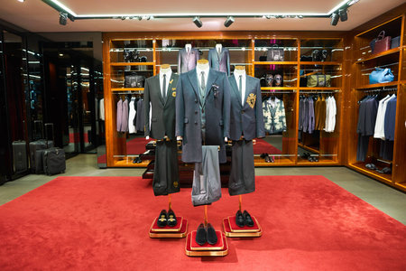 HONG KONG - CIRCA NOVEMBER, 2016: Dolce & Gabbana store at the Elements shopping mall. Dolce & Gabbana is a luxury Italian fashion house.のeditorial素材