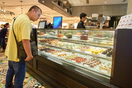 HONG KONG - CIRCA NOVEMBER, 2016: Agnes b. cafe at New Town Plaza in Hong Kongのeditorial素材