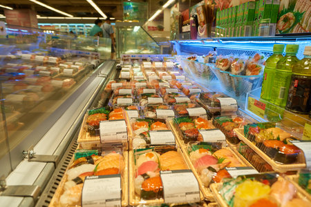 HONG KONG - CIRCA NOVEMBER, 2016: inside Taste supermarket. Taste is a chain supermarket in Hong Kong owned by AS Watsonのeditorial素材