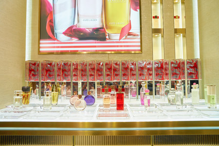 HONG KONG - CIRCA NOVEMBER, 2016: cosmetics store at the Elements shopping mall in Hong Kong.のeditorial素材