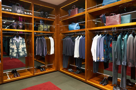 HONG KONG - CIRCA NOVEMBER, 2016: Dolce & Gabbana store at the Elements shopping mall. Dolce & Gabbana is a luxury Italian fashion house.のeditorial素材