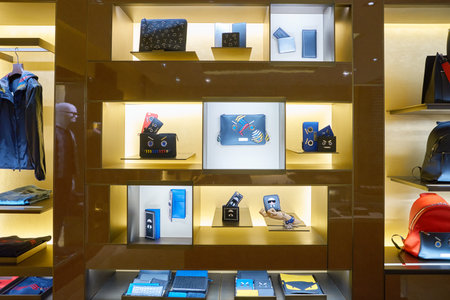 HONG KONG - CIRCA NOVEMBER, 2016: inside Fendi store at the Elements shopping mall.のeditorial素材