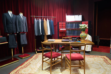 HONG KONG - CIRCA NOVEMBER, 2016: Dolce & Gabbana store at the Elements shopping mall. Dolce & Gabbana is a luxury Italian fashion house.のeditorial素材