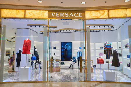HONG KONG - CIRCA NOVEMBER, 2016: Versace store at the Elements shopping mall.のeditorial素材