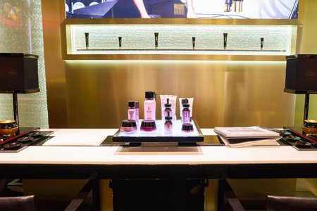 HONG KONG - CIRCA NOVEMBER, 2016: Yves Saint Laurent store at the Elements shopping mall in Hong Kongのeditorial素材