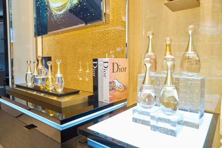 HONG KONG - CIRCA NOVEMBER, 2016: goods on display in Dior store at the Elements shopping mall in Hong Kong.のeditorial素材