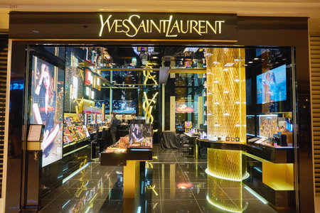 HONG KONG - CIRCA NOVEMBER, 2016: Yves Saint Laurent store at the Elements shopping mall in Hong Kongのeditorial素材