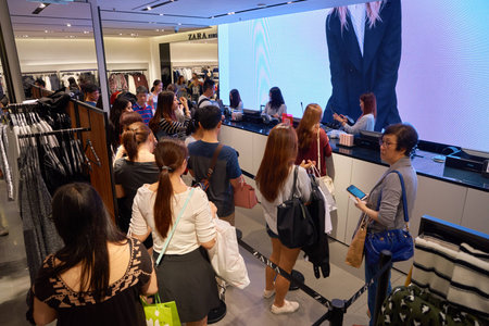 HONG KONG - CIRCA NOVEMBER, 2016: inside a store in Hong Kong. Shopping is a widely popular social...