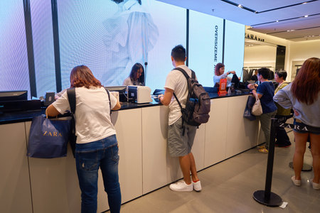 HONG KONG - CIRCA NOVEMBER, 2016: inside a store in Hong Kong. Shopping is a widely popular social...