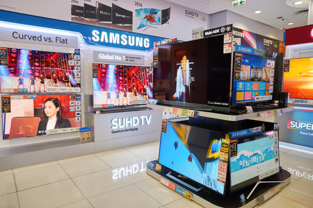 HONG KONG - CIRCA NOVEMBER, 2016: inside a electronics store in Hong Kong.
