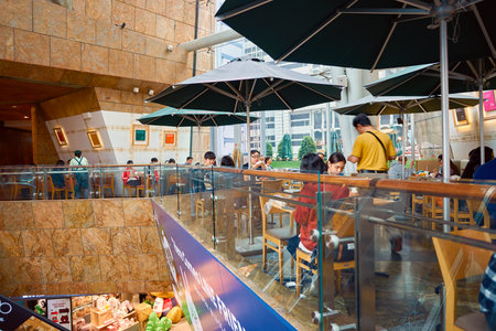 HONG KONG - CIRCA NOVEMBER, 2016: inside a shopping center in Hong Kongのeditorial素材