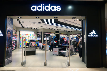 HONG KONG - CIRCA NOVEMBER, 2016: Adidas store in Hong Kong. Adidas AG is a German multinational...