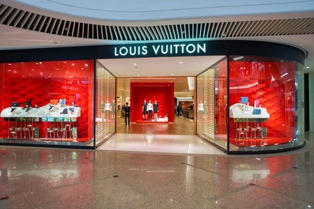 HONG KONG - NOVEMBER 23, 2016: entyrway of Louis Vuitton store. Louis Vuitton Malletier is a French...