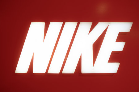 HONG KONG - CIRCA NOVEMBER, 2016: close up shot of Nike .のeditorial素材