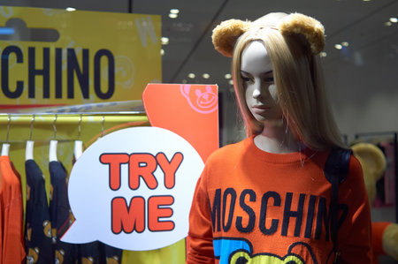 HONG KONG - JUNE 01, 2015: inside a shopping center. Hong Kong shopping malls are some of the biggest and most impressive in the world.のeditorial素材