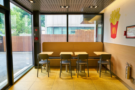 SEOUL, SOUTH KOREA - CIRCA MAY, 2017: inside McDonald's restaurant. McDonald's is an American...