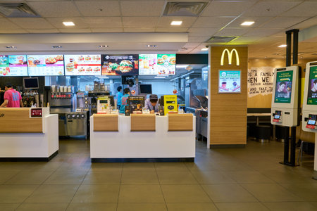 SEOUL, SOUTH KOREA - CIRCA MAY, 2017: inside McDonald's restaurant. McDonald's is an American...