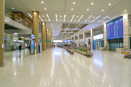 INCHEON, SOUTH KOREA - CIRCA MAY, 2017: inside Incheon International Airport.のeditorial素材