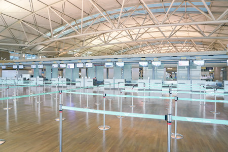 INCHEON, SOUTH KOREA - CIRCA JUNE, 2017: check-in area at Incheon International Airport.のeditorial素材