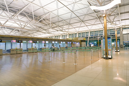 INCHEON, SOUTH KOREA - CIRCA JUNE, 2017: check-in area at Incheon International Airport.のeditorial素材