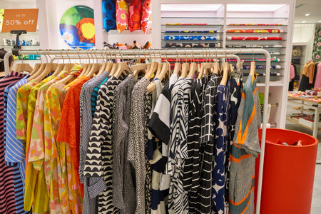 HONG KONG - CIRCA SEPTEMBER, 2016: Marimekko store in Hong Kong. Shopping is a widely popular social activity in Hong Kong.のeditorial素材