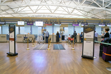 INCHEON, SOUTH KOREA - CIRCA MAY, 2017: Etihad check-in counters at Incheon International Airport.