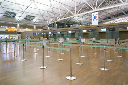 INCHEON, SOUTH KOREA - CIRCA MAY, 2017: check-in area at Incheon International Airport.