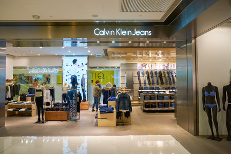 HONG KONG - CIRCA SEPTEMBER, 2016: Calvin Klein store in Hong Kong. Shopping is a widely popular...