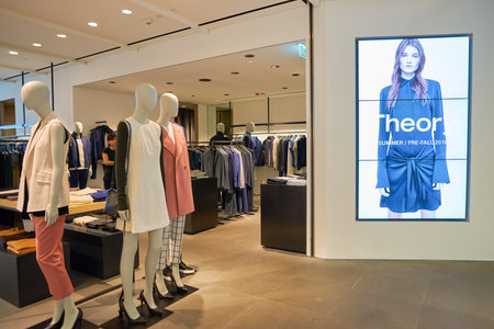 HONG KONG - CIRCA SEPTEMBER, 2016: Theory store in Hong Kong. Shopping is a widely popular social...