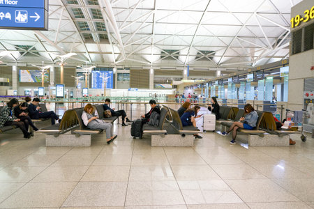 INCHEON, SOUTH KOREA - CIRCA MAY, 2017: inside Incheon International Airport.のeditorial素材