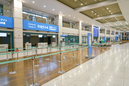 INCHEON, SOUTH KOREA - CIRCA MAY, 2017: inside Incheon International Airport.
