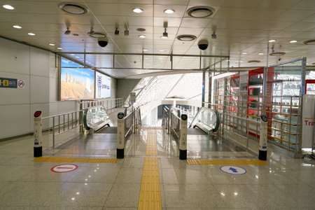 INCHEON, SOUTH KOREA - CIRCA MAY, 2017: station at Incheon International Airport