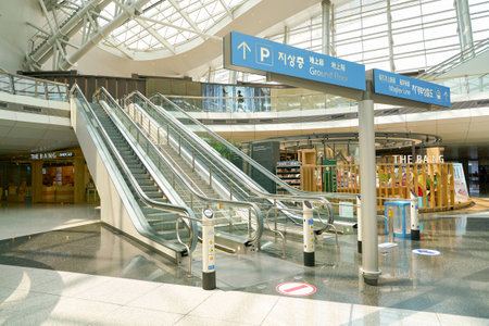 INCHEON, SOUTH KOREA - CIRCA MAY, 2017: inside Incheon International Airport.