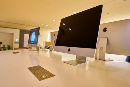 DOHA, QATAR - CIRCA MAY, 2017: inside Hamad International Airport of Doha, the capital city of Qatar.のeditorial素材