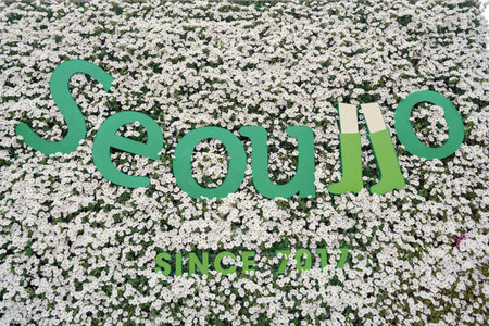 SEOUL, SOUTH KOREA -  MAY 21, 2017: Seoul 7017 Skypark sign. The Seoullo 7017 Skypark, is an elevated linear park in central Seoul  which opened on May 20, 2017.のeditorial素材