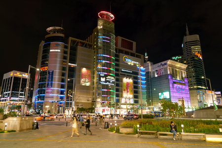 SEOUL, SOUTH KOREA - CIRCA JUNE, 2017: Seoul urban landscape. Seoul Special City is the capital and largest metropolis of the Republic of Korea.のeditorial素材