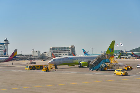 SEOUL, SOUTH KOREA - CIRCA MAY, 2017: Gimpo Airport at daytime. Gimpo International Airport is...
