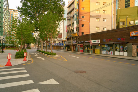 SEOUL, SOUTH KOREA - CIRCA MAY, 2017: Seoul urban landscape. Seoul Special City is the capital and largest metropolis of the Republic of Korea.のeditorial素材