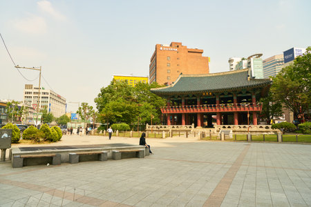 SEOUL, SOUTH KOREA - CIRCA MAY, 2017: Seoul urban landscape. Seoul Special City is the capital and...