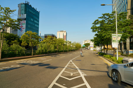SEOUL, SOUTH KOREA - CIRCA MAY, 2017: Seoul urban landscape. Seoul Special City is the capital and largest metropolis of the Republic of Korea.のeditorial素材
