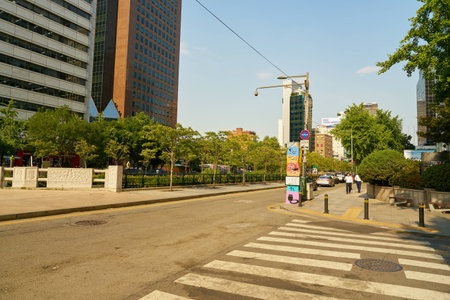 SEOUL, SOUTH KOREA - CIRCA MAY, 2017: Seoul urban landscape. Seoul Special City is the capital and largest metropolis of the Republic of Korea.のeditorial素材