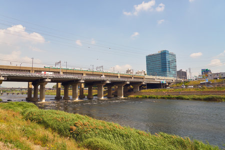 SEOUL, SOUTH KOREA - CIRCA JUNE, 2017: Seoul urban landscape. Seoul Special City is the capital and largest metropolis of the Republic of Korea.のeditorial素材