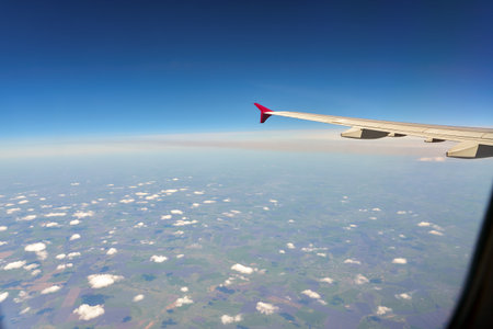 View from modern jet aircraft