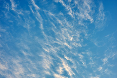 Blue sky background with clouds.