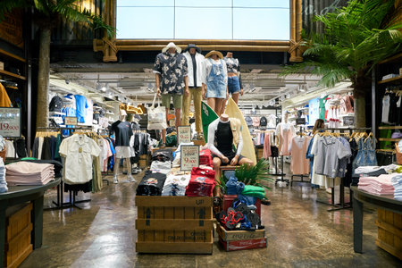 SEOUL, SOUTH KOREA - CIRCA JUNE, 2017: inside a clothing store in Seoul.のeditorial素材