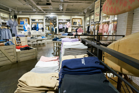 SEOUL, SOUTH KOREA - CIRCA JUNE, 2017: inside a clothing store in Seoul.のeditorial素材