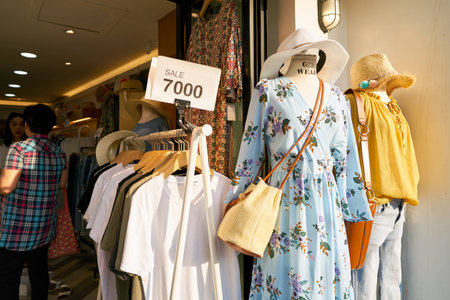 SEOUL, SOUTH KOREA - CIRCA MAY, 2017: goods on display at a store in Seoul.のeditorial素材