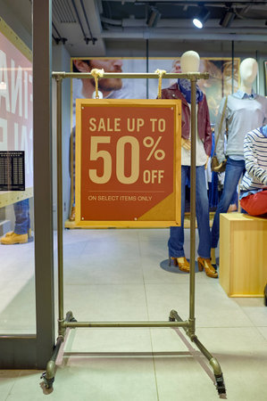 HONG KONG - FEBRUARY 04, 2015: a store at New Town Plaza shopping mall in Hong Kong.のeditorial素材